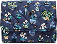 Vera Bradley Women's Cotton Riley Compact Wallet with RFID Protection, Plants - Recycled Cotton, One Size