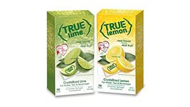 True Lemon & Lime 100ct Dispensers, 0 Calorie Drink Mix Packets For Water, Sugar-Free Citrus Flavouring Powder Packets, Water Flavour Packets Made with Real Citrus (1 x 100ct each flavour)