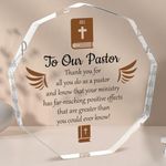 Pastor Appreciation Gifts, Nonagon Acrylic Sign Plaque, Gifts for Pastor for Pastor Appreciation Day, Acrylic Plaque Decor for Home, Office