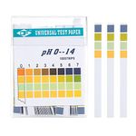 AUXSOUL 100PCS PH Test Strips 0-14 PH Strips PH Test Paper PH-Indicator Strip to Test Drinking Water, Food, Pools, Aquariums, Monitor Body pH Levels