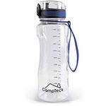 CampTeck U6972-1 litre water bottle (1000ml - 34 fl. oz.) Sports Drinks Bottle BPA Free Tritan - Leak Proof Flip Lock Lid - with Carry Strap - Blue - 1000ml (1Litre)