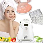 GFS Facial Mask Machine, DIY Fruit Vegetable Face Cream Home Mask Maker Maker Machine, Quiet, Automatic, Easy to operate, Intelligent Voice reminder, Beauty Facial SPA with 32 Counts Collagen Pills