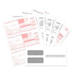 1099 NEC Forms 2020, 4 Part Tax Forms Kit, 25 Vendor Kit of Laser Forms Designed for QuickBooks and Accounting Software, 25 Self Seal Envelopes Included