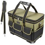 Noosverl Tool Bag,Large Tool Bag Storage Organiser Tote,Muti-Purpose with Adjustable Shoulder Strap Heavy Duty 40 x 23 x 28 cm