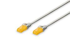 DIGITUS LAN cable Cat 6A - 3m - RJ45 Network cable - U/UTP Unshielded - Compatible with Cat-6 & Cat-7 - Gray