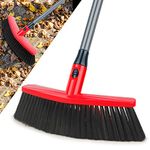 Broom Indoor Sweeping Brush, UMAYCOOL Yard Brush Broom with 47'' Long Handle Sweeping Broom Soft Bristles Brooms Floor Brush Perfect for Sweeping Kitchen Room Office