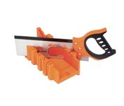 Pumpkin Backsaw with Miter Box 32107-12"/ 300mm - 10TPI Blade made of SK-5 High Carbon Steel (Cutting Angles 22.5, 45 & 90 Degree)