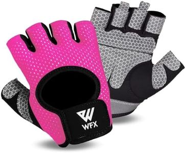 WESTWOOD FOX Weight Lifting Gloves with Wrist Wrap Support,Gym Gloves for Men and Women, Anti Slip, Breathable, Workout Training, Hanging, Pull-Ups, Dumbbell,Cycling (PINK WITHOUT WRIST, S)