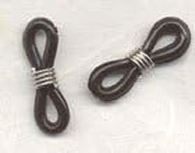 Silver Plated Black Opaque Adjustable Coil Eyeglass Findings