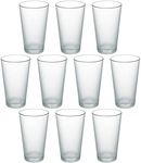 DISCOUNT PROMOS 10 Frosted Pint Glasses Set, 16 oz. - Barware, Mixing Glass, Durable - Frosted