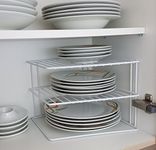 SmashingDealsDirect® 3 Tier White Corner Kitchen Plate Rack Tidy Cupboard Shelf Insert Organiser New