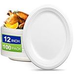 EcoAvance Oval Paper Plates 100 Pac