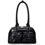 ACUYE Leather Tote Bag Bow Purse Y2K Shoulder Bag Aesthetic Handbag Purse Ladies Underarm Bag Bowling Bag for Women