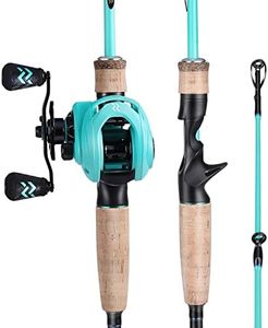 Sougayilang Fishing Rod and Reel Combo, 2-Piece M/MH Fishing Pole with Baitcasting Reel Set, Baitcaster Combo-5.9ft with Left Hand Reel