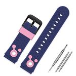 Coholl Kids Smart Watch Phone Replacement Bands 20mm,Compatible with Kidizoom DX2 Vtech Watch Band Kids Silicone Watch Strap,Girls Boys Student Gift,(Blue-Pink)