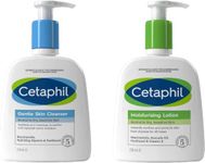 Cetaphil Gentle Skin Cleanser 236ml + Moisturiser Face & Body Lotion 236ml Skincare Set, For Normal to Dry Skin & Sensitive Skin