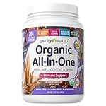 Meal Replacement Shake, Organic | Purely Inspired All-in-One Meal Replacement | Plant Based Protein Powder for Women & Men | Organic Protein Powder | Protein Shake Powder | Chocolate, 1.3 Pounds