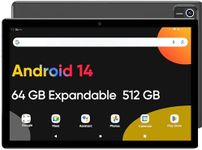 COLORROOM 2024 Tablet 10 inch, Android 14 Tablets, 64GB+512GB Expand, 2.0GHz Processor, HD IPS Touchscreen, 6000mAh Battery, 5G/2.4G Dual WiFi,Bluetooth 5.0,GPS, Split Screen Support, Dual Cameras