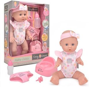 John Adams | Tiny Tears - Baby Classic - 38cm crying and wetting doll: One of the UK's best loved doll brands! | Nurturing Dolls | Ages 18m+