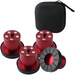 Tesmirror Jack Puck for Rivan R1s R1t Lifting Jack Pads Compatible with Rivian R1t R1s Accessories Floor Jack Lifting Magnetic Jack Puck for R1S/R1T 4 Packs with Zippered Case 4 Gen - Red