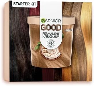 Garnier Good Permanent Hair Dye Premium Starter Kit, 7.12 Sweet Latte, Up To 100% Grey Coverage, 8 Weeks Long-Lasting Colour, No-Drip Application