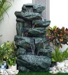 EXPLEASIA Rainforest Water Fall Water Fountain for Home & Garden |Water Fountain| Home Decor Water Fountain, Fountain for Living Room, Outdoor Water Fountain (48.3 x 38.1 x 101.6) Cm (Green)