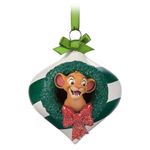 Disney Store Official Lion King, Simba Christmas Tree Decoration, Open Globe Sketchbook Ornament, 10cm/3.9”, Seasonal Christmas Bauble with Hanging Loop, Grren and White