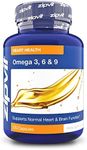 Omega 3 6 & 9 Oil 1000mg, 120 Softgels. Source of Alpha-Linolenic Acid. Supports Maintenance of Normal Blood Cholesterol. Made in UK.