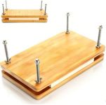 Noamus 13"x7.5" Book Press, 30pcs Bamboo Paper Press Bookbinding Kit, Portable Binding Supplies with Anti-Slip Mat, Handmade Flower Pressing Tools for DIY, Beginners Craft Enthusiasts, Easy Assemble