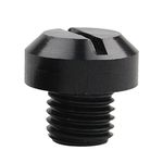 COMBR 2 Pcs M10x1.25 Rearview Mirrors Thread Hole Plug Screw Bolts Black Reverse