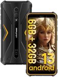 Rugged Phone Canada, Ulefone Armor X12 Unlocked Smartphone, Android 13 Go, 6GB+32GB/256GB Extension, 5.45 inch HD+ Screen, 13MP Rear Camera, 4860mAh, 3-Card Slot, NFC/OTG/GPS - Orange