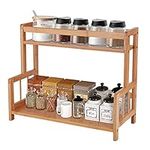 Ufine 2 Tier Bamboo Spice Rack Orga