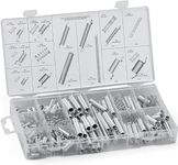 Yesallwas 200Pcs Springs Assorted Set, 20 Kinds Tension Springs , Compression Springs Assortment, with Small Compression and Extension Springs Set Box of Assorted Springs Assortment Kit