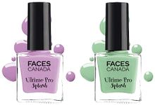 FACESCANADA Splash Nail Enamel, Glossy Finish, Set Of 2 - Linty & Viola (16Ml)