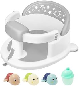 Baby Bath Seat for Babies 6 Months & up,Baby Bathtub Chair,Non-Slip Toddler Bath Support,Sit Up Bath Seat for Baby,Safe Infant & Newborn Bathtub Chair with Soft Cushion,Gray
