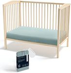 Olive + Crate Crib Sheets Luxury Eucalyptus Tencel, Naturally Organic Pure Ultra Soft and Breathable, Boys and Girls, Baby and Toddler, Deep Pockets, Eucalyptus Color (52 x 28)