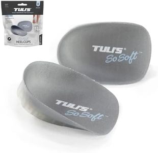 Tuli's So Soft Heel Cups - Shock Absorption Cushion Insert for Plantar Fasciitis, Sever's Disease and Heel Pain Relief, Large