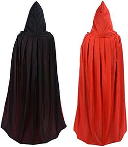 Gardeningwill Double Face 35" Red Black Hooded Cloak Goth Vampire Priate Cape