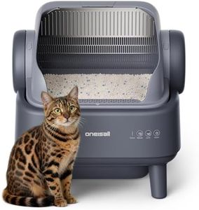 oneisall katzenklo selbstreinigend automatisch offen XXL große Katzen, katzenklo mit EaseClean™ System, selbstreinigende katzentoilette Auto und Manuelle Modi, Ink. katzenklomatte und 40beutel