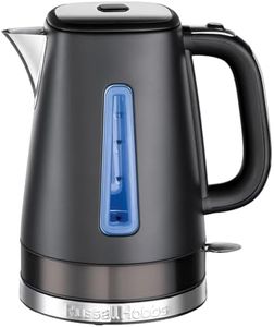 Russell Hobbs Electric Kettle (1.7L, Stainless steel with matte design, Rapid boil, Removable anti-scale filter, Water level indicator, Perfect pour, 3000W) Matte Black 26140