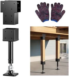 Screw Jack Post Kit with Screws & Gloves, 6x6 Purlin Splicer 66000lbs Capacity, 13.2"-18.7" Adjustable Shore Jack Pole for Temporary Leveling, Lifting Crawlspace Basement Foundation Beam Floor