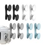 CGBOOM Cord Organizer for Appliances, 8 Packs Cable Organizer for Kitchen Coffee Maker Mixer Toaster Air Fryer, Self Adhesive Drawer Knobs for Closet Dresser (Black, White, Grey, Green)