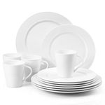 Lenox Tin Can Alley 7 Degrees 12-Piece Dinnerware Set, Service for 4, White