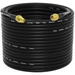 YOTENKO 100FT SMA Female to SMA Male 50 Ohm RG58 Coaxial Cable, SMA Antenna Extension Cable Low Loss Relocation SMA Cable for 4G LTE Router Signal Booster Cellular SDR Dongle Receiver