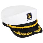 Captain Yacht Hat Ship Boat Sailor Cap Adult Yacht Hat Costume Favor Hats Admiral Marine Cap for Men Women