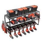 BELLE VOUS Power Tool Organizer Wall Mounted - Garage Wall Tool Storage Rack/Drill Holder - Tool Shelf/Charging Station - Utility Storage Rack