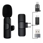 NAKY Wireless Lavalier Microphone for Recording, with USB Receiver, Type-C Android & iPhone