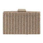 Mochi Womens Synthetic Antic Gold Clutch (One Size)