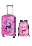 D's PARADISE Cartoon Print 20 inches Polycarbonate Girl's Suitcase/Trolley Bag and 13 inches Hardshell Bag for Kid's and Girls/Boys