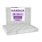 Handua 18x24x1 Air Filter MERV 13, Plated Furnace AC Air Replacement Filter, 4 Pack (Actual Size: 17.75" x 23.75" x 0.75")